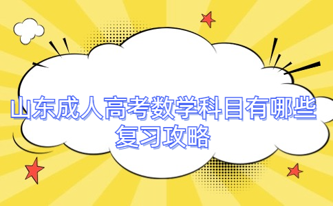 山東成人高考數(shù)學(xué)